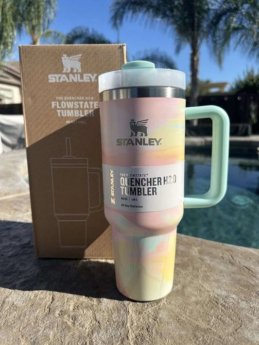 The Clean Slate Quencher H2.0 FlowState Tumbler | 40oz Serene Brushstrokes