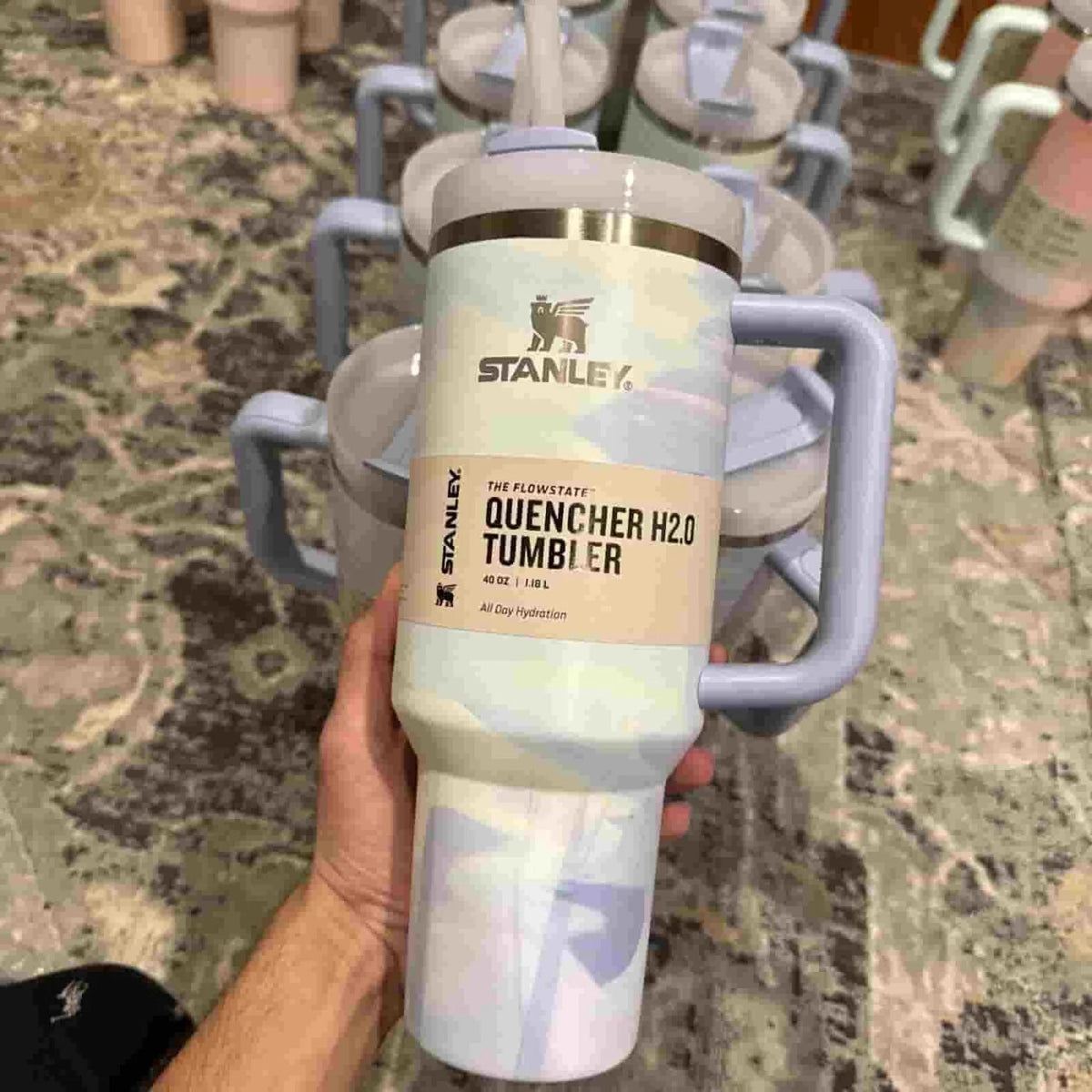 The Clean Slate Quencher H2.0 FlowState Tumbler | 40oz Serene Brushstrokes
